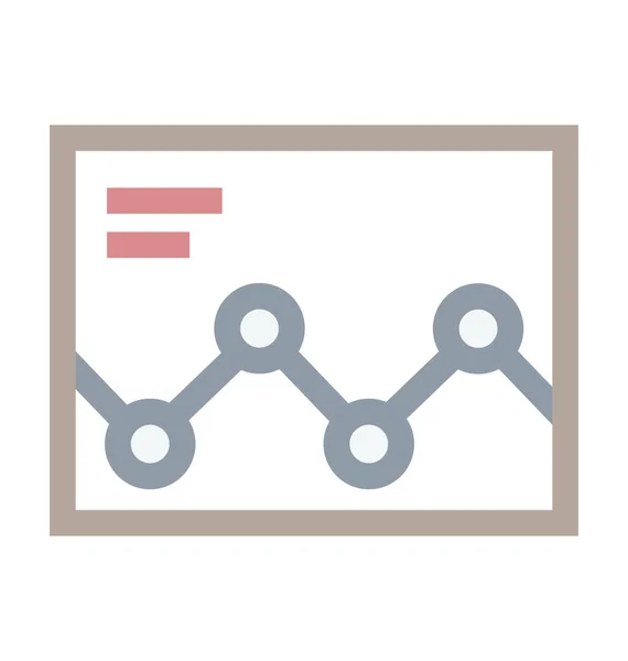 Grafik Rapor Renkli Çizgi Simgesi — Stok Vektör