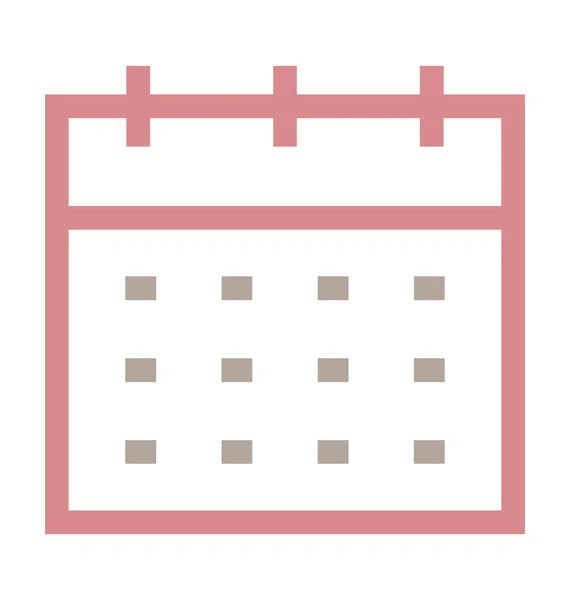 Kalender Farbige Linie Symbol — Stockvektor