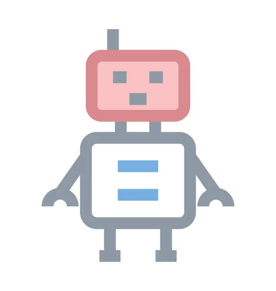 Icône Ligne Colorée Par Robot — Image vectorielle