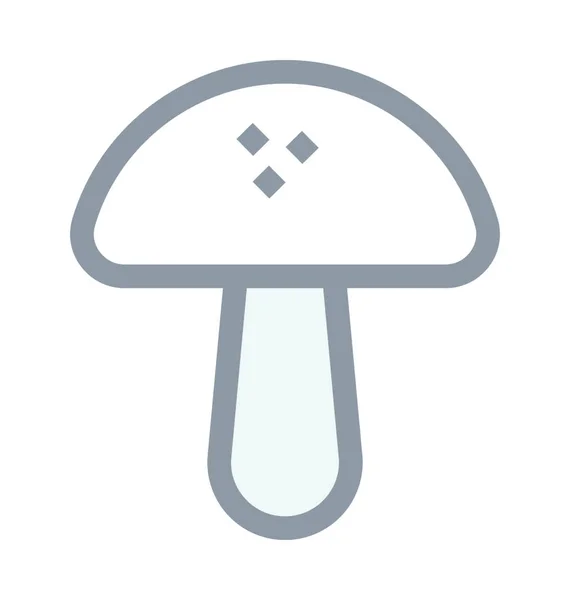 Mushroom Colored Line Icon — Stock Vector