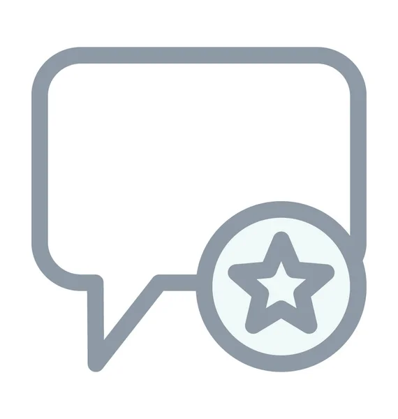 Icono Vector Color Chat Favorito — Vector de stock