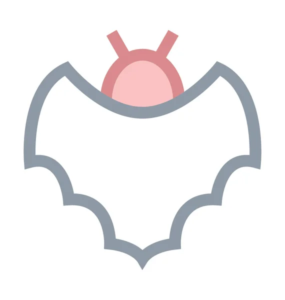 Bat Colored Vector Icon — Stock Vector