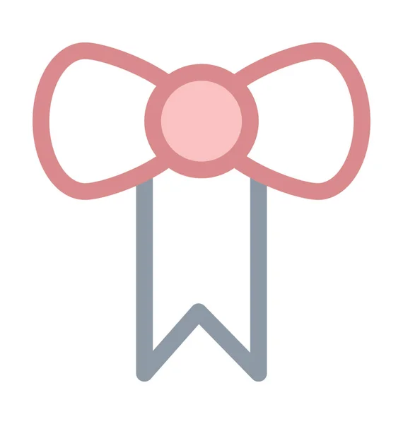 Lint Bow Gekleurde Vector Icon — Stockvector