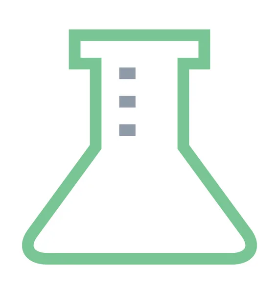 Erlenmeyer Lombik Színes Vector Icon — Stock Vector