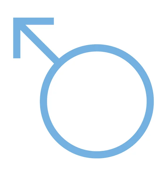 Male Gender Colored Vector Icon — Stock Vector