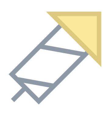 Havai fişek roket renkli vektör simgesi