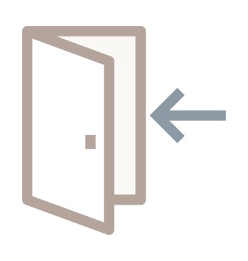 Giriş renkli vektör simgesi