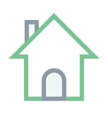 ev renkli vektör simgesi