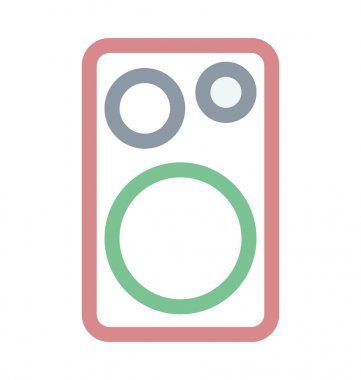 Hoparlör renkli vektör simgesi