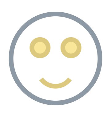 Gülen renkli vektör simgesi