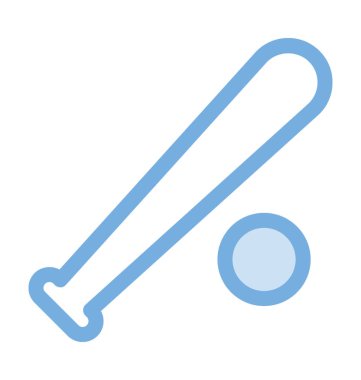 Beyzbol oyunu renkli vektör simgesi