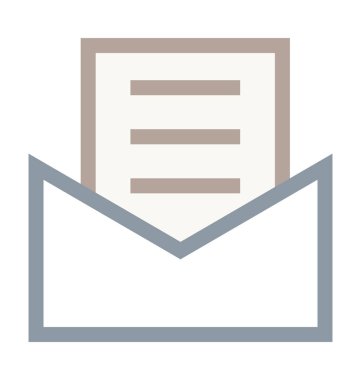 Gelen kutusu renkli vektör simgesi