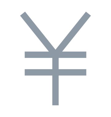 Yen renkli vektör simgesi