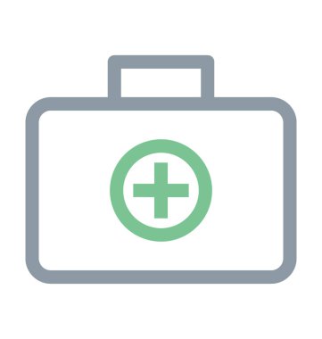 İlk yardım renkli vektör simgesi