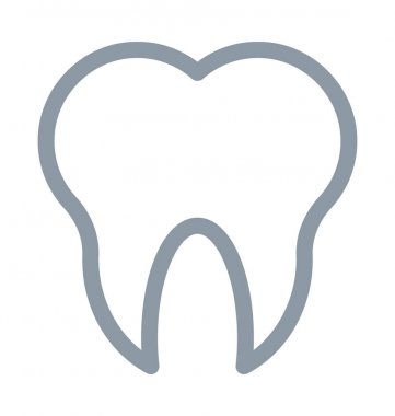 Diş renkli vektör simgesi