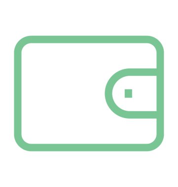 M-cüzdan renkli vektör simgesi