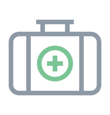 İlk yardım renkli vektör simgesi