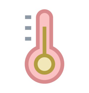 Termometre renkli vektör simgesi