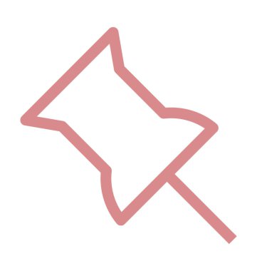 PIN renkli vektör simgesi itmek