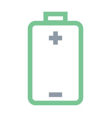 Pil renkli vektör simgesi