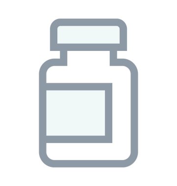 Tıp kavanoz renkli vektör simgesi