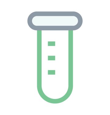 Test tüpü renkli vektör simgesi