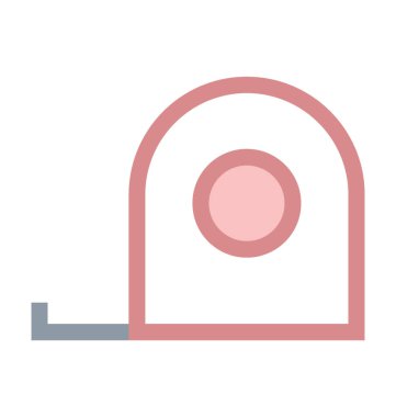 Teyp renkli vektör simge ölçme