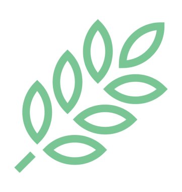 Buğday kulak renkli vektör simgesi