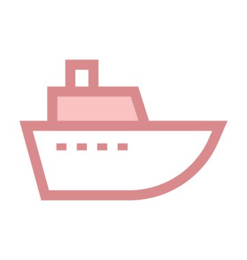 Gemi renkli vektör simgesi