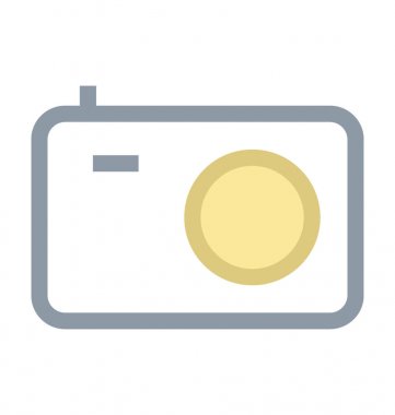 Kamera renkli vektör simgesi