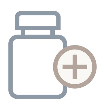 Tıp kavanoz renkli vektör simgesi