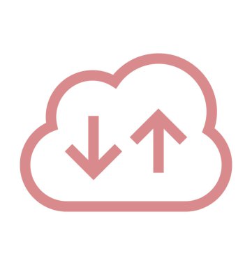 Bulut bilgi işlem renkli vektör simgesi