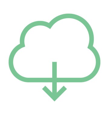 Bulut renkli vektör simge indir