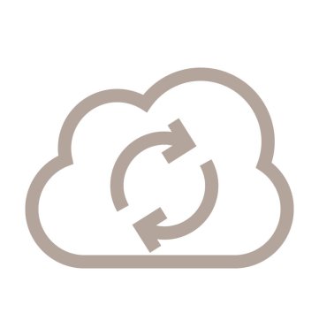 Bulut Sync renkli vektör simgesi