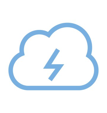 Fırtına renkli vektör simgesi