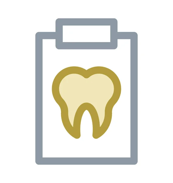 Informe Dental Icono Vectores Color — Vector de stock