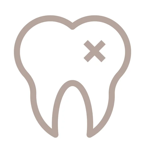 Icono Vector Coloreado Ayuda Dental — Archivo Imágenes Vectoriales