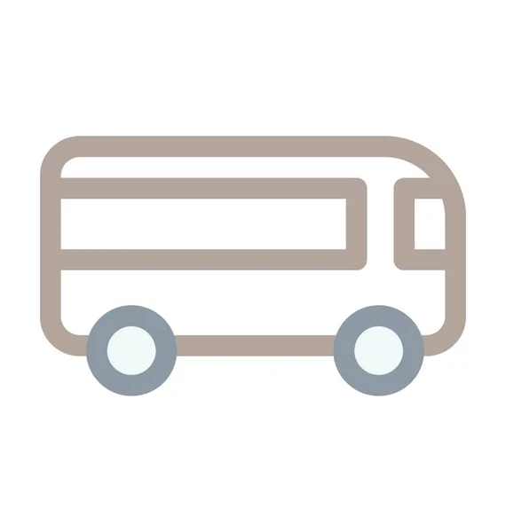 Bus Icono Vector Color — Archivo Imágenes Vectoriales