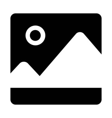 Manzara düz vektör simgesi   