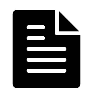 Metin dosyası düz vektör simgesi 