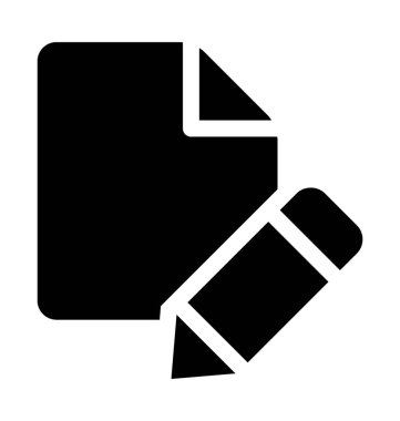 Dosya düz vektör simge Düzenle