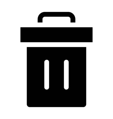 Çöp Kovası düz vektör simgesi