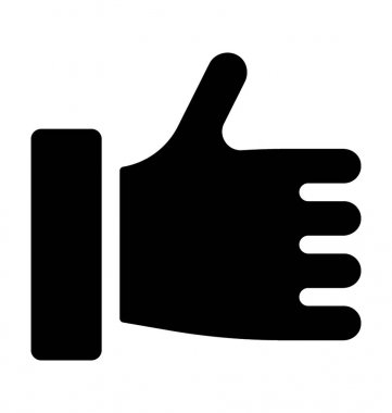 Başparmak yukarı düz vektör simgesi