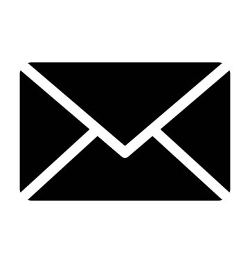 Zarf düz vektör simgesi