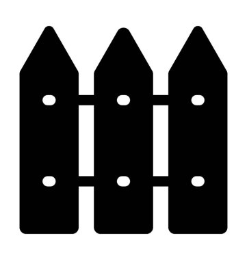 Çit düz vektör simgesi