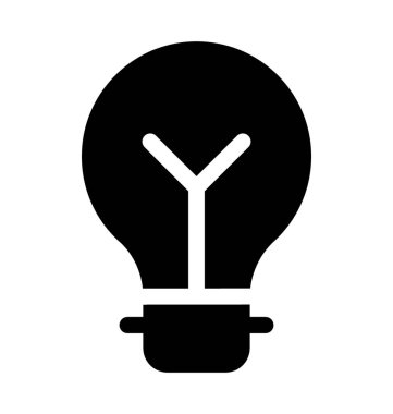 Ampul Düz Vektör Simgesi