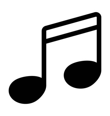 Müzik işareti düz vektör simgesi