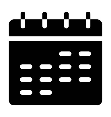 Takvim Düz Vektör Simgesi