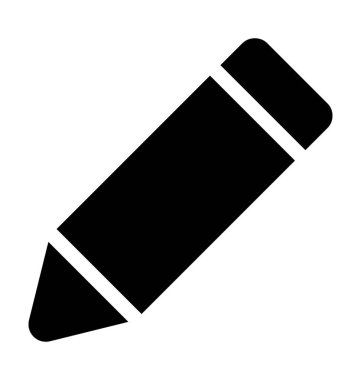 kalem düz vektör simgesi