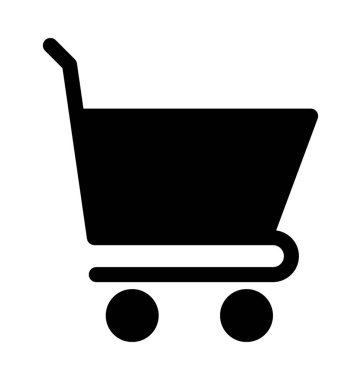 alışveriş sepeti düz vektör simgesi